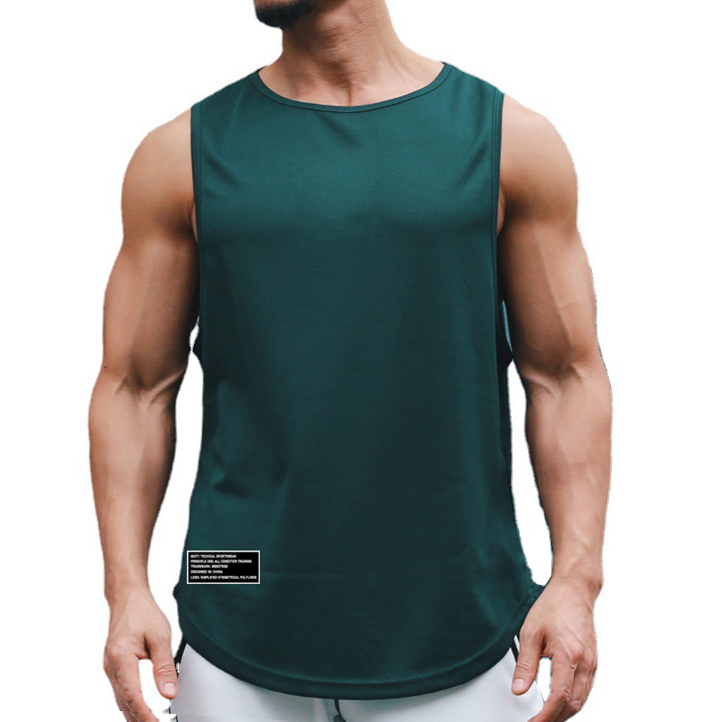 Sleeveless Undershirt - 남성 짐 싱글렛 보디빌딩 스트링거 탱크탑