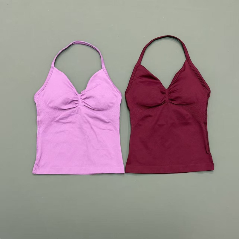 짐 여성용 스포츠 탱크탑 심리스 홀터 스파게티 스트랩  - Suspender Tank Top 리뷰 및 가격