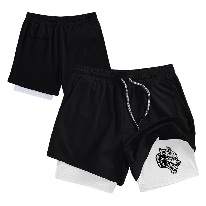 스트리트웨어 남성용 이중 레이어 반바지 캐주얼 러닝 퀵 - Compression Shorts Athletes 리뷰 및 가격