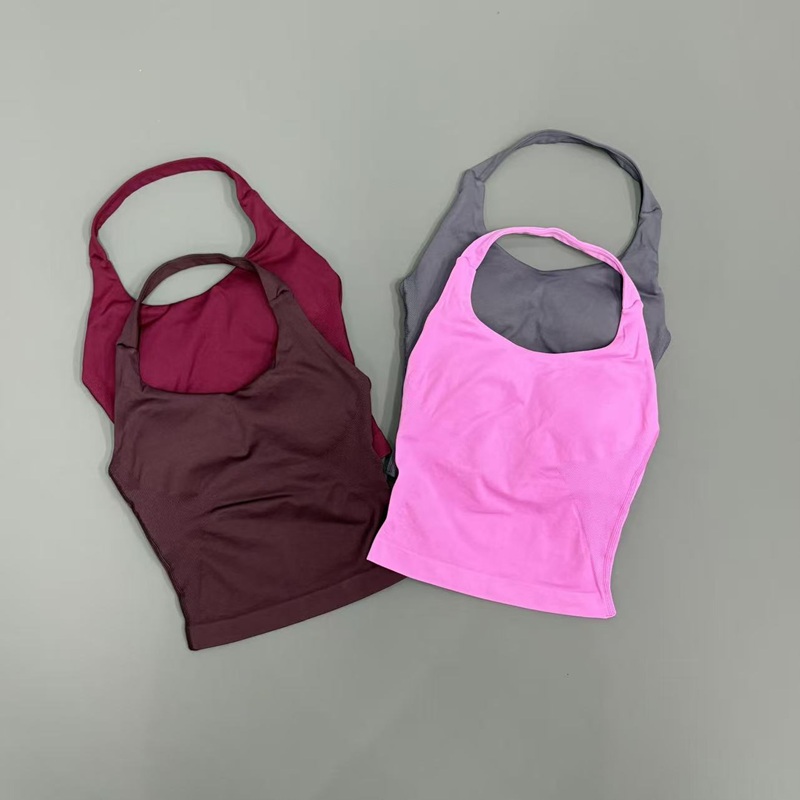 여성용 짐 탱크탑 오픈백 스포츠 롱라인 홀터 부드러운  - Suspender Tank Top 리뷰 및 가격